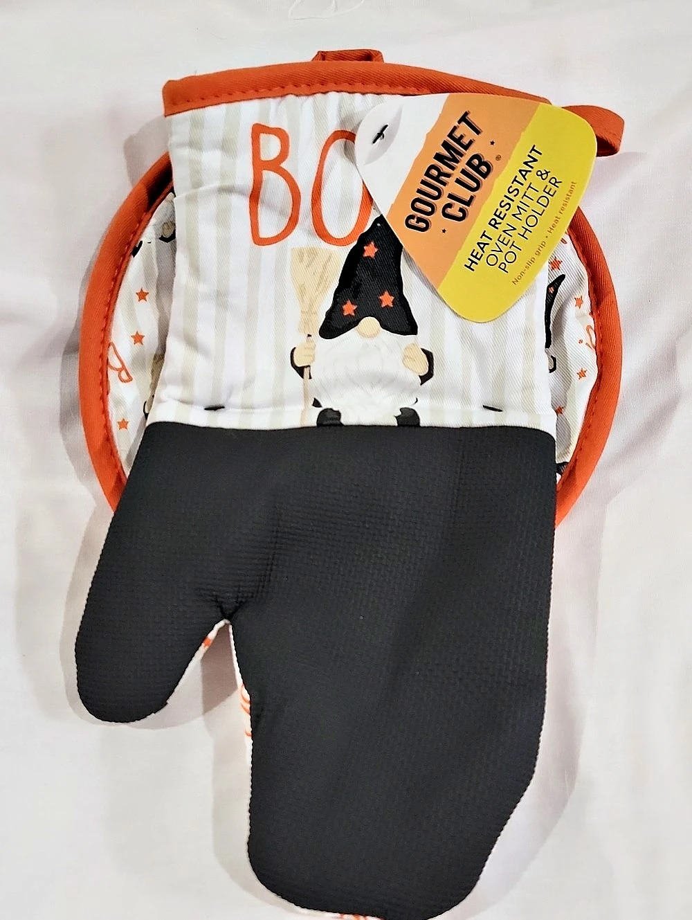 Gourmet Club Heat Resistant Oven Mitt & Pot Holder Halloween Oven Mitt & Pot